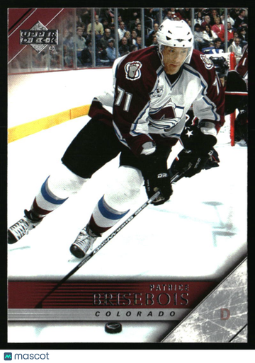 2005-06 Upper Deck Patrice Brisebois #296 Colorado Avalanche