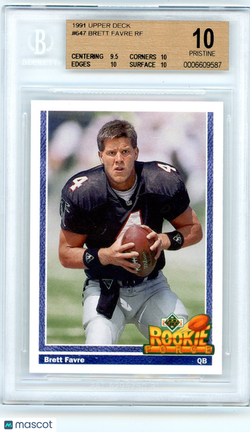 1991 Upper Deck Brett Favre #647 BGS 10