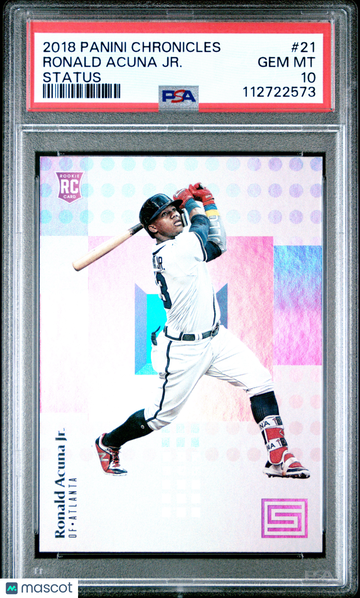 2018 Panini Chronicles Status Ronald Acuna JR. #21 PSA 10