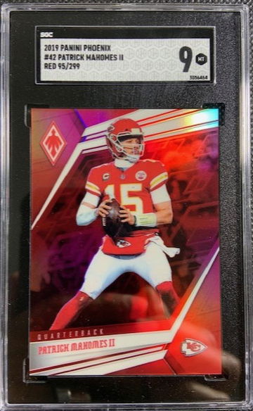 PATRICK MAHOMES II 2019 PHOENIX FOOTBALL #42 Red /299 SGC 9 MINT Chiefs