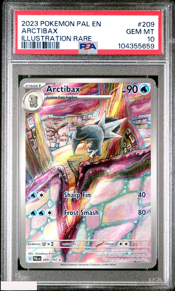 2023 POKEMON PAL EN PALDEA EVOLVED ARCTIBAX #209 ILLUSTRATION RARE PSA 10 GEM MT