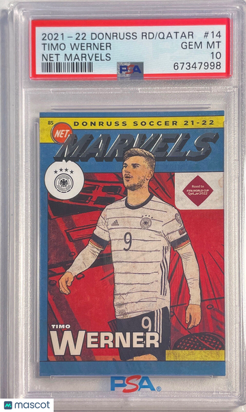 2021 Panini Donruss Road To Qatar Net Marvels Timo Werner #14 PSA 10