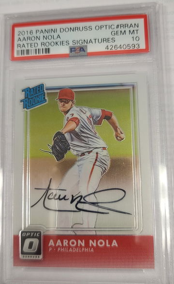 Aaron Nola 2016 Optic Rated Rookies Dig PSA 10
