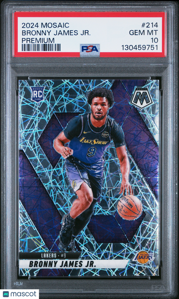 2024 Panini Mosaic Bronny James JR. #214 Premium PSA 10