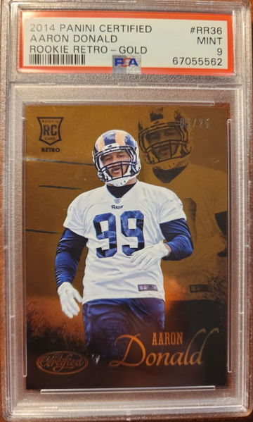 2014 Panini Certified Aaron Donald Rookie Retro Gold /25 PSA 9