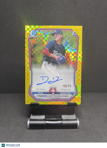 2026 CHROME DASAN HILL 1ST PROSPECT YELLOW X-FRACTOR AUTO /75 RC