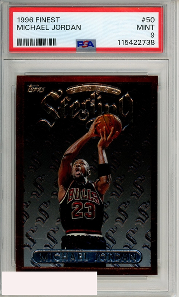 1996 FINEST MICHAEL JORDAN #50 PSA 9 MINT