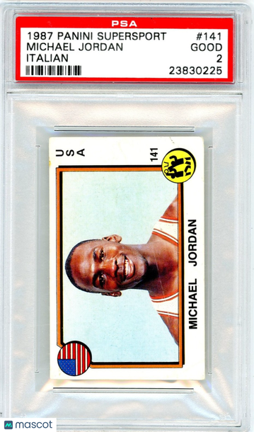 1988 Panini Supersport Italian Michael Jordan #141 PSA 2