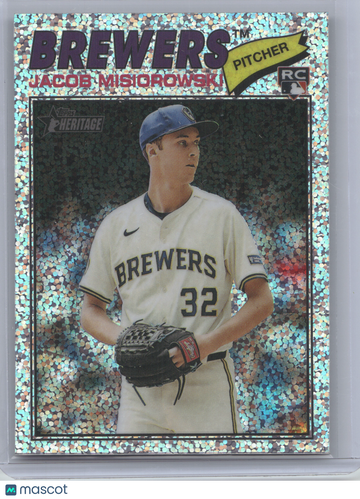 2026 Topps Heritage Jacob Misiorowski #144 Silver Sparkle RC