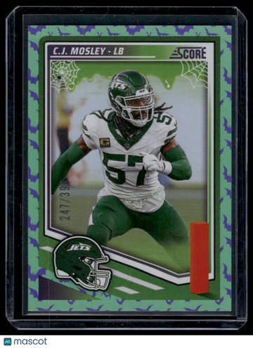 2025 Panini Score C.J. Mosley #87 Lime Green Bats /399