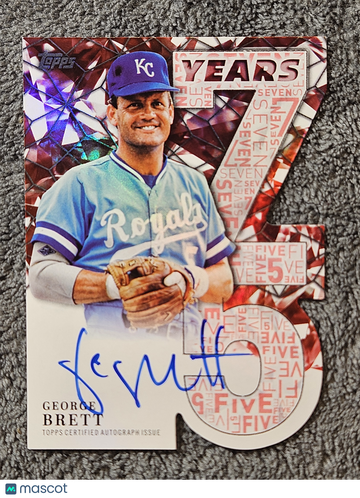2026 Topps 75 Years of Topps George Brett #75YA-GB Red Refractor /5 HOF Signed Autograph Auto