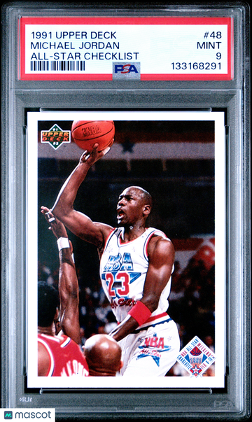 1991 Upper Deck Michael Jordan #48 All Star Checklist PSA 9