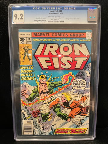Iron Fist #14 CGC 9.2  1st appearance of Sabertooth