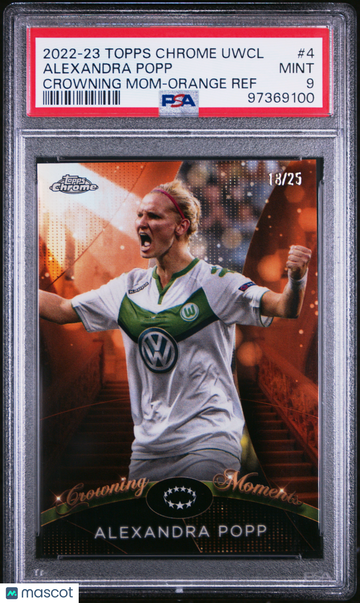 2022-23 Topps Chrome Alexandra Popp #4 Crowning Mom Orange Ref PSA 9