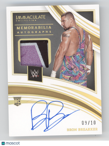 2022 Panini Immaculate Memorabilia Autographs Bron Breakker #104 Gold /10 RC