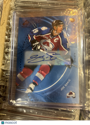 2025 SP Game Used Joe Sakic Base Blue Auto signature Upper Deck
