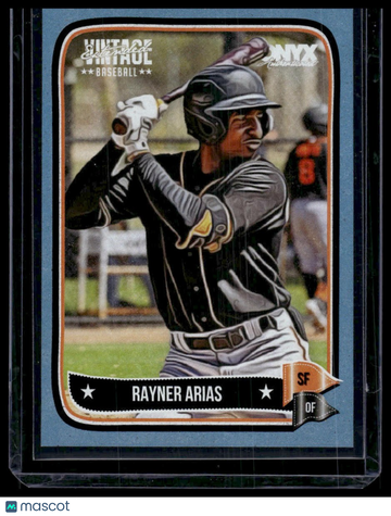 2024 Onyx Vintage Extended Rayner Arias #VARAAR Autographs Aqua SN,AU