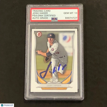 2014 Topps Bowman Prospects#TP-45 Josh Hader Signed Card PSA 10 Auto 10 Autographed