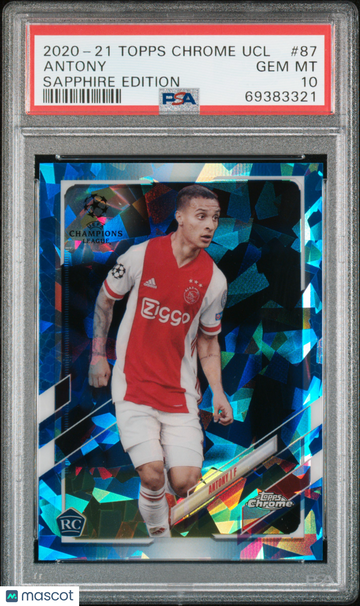 2020 Topps Chrome UCL Sapphire Edition Antony #87 Sapphire Edition PSA 10