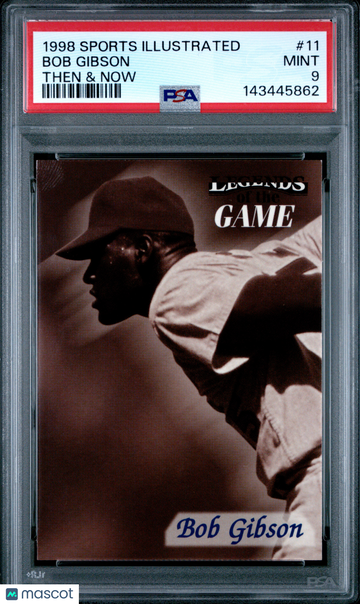 1998 Sports Illustrated Then & Now Bob Gibson #11 PSA 9