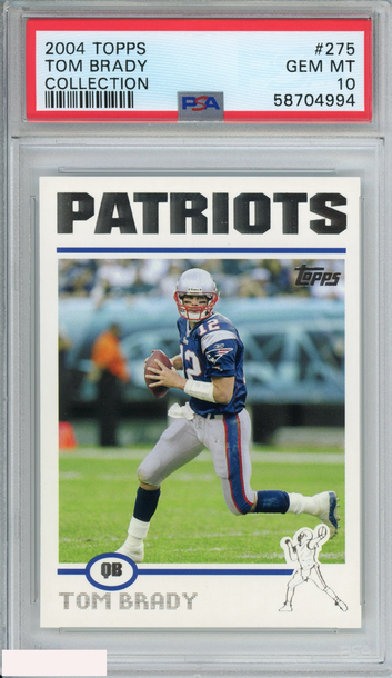 2004 TOPPS TOM BRADY #275 COLLECTION NEW ENGLAND PATRIOTS PSA 10 GEM MT