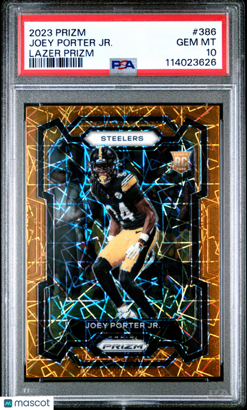 2023 Panini Prizm Joey Porter JR. #386 Lazer PSA 10