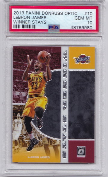 LeBron James 2019 Optic Winner Stays PSA 10