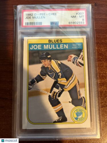 1982-83 O-Pee-Chee Joe Mullen #307 Rookie PSA 8