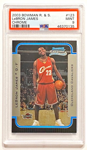 2003-04 Bowman Chrome LeBron James #123 Rookie PSA 9 Mint