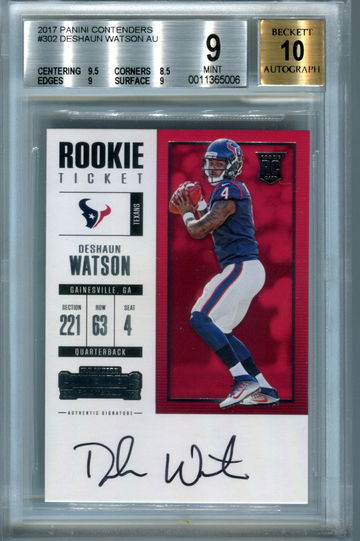 Deshaun Watson contenders BGS 9 auto 10