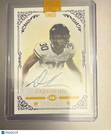 2022 Onyx Vintage - Green Signature Autographs Daxton Hill #VADH