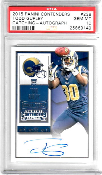 2015 Panini Contenders Todd Gurley Auto RC PSA 10 Rams