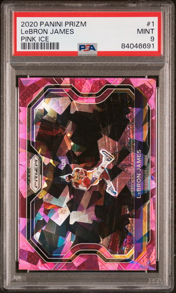 2020 PANINI LEBRON JAMES PRIZM PINK ICE #1 PSA 9