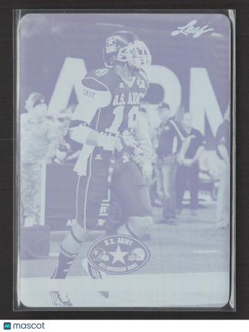 2012 Leaf US Army All-American Football Eli Harold #22 Cyan Printing Plate /1 Printing Plate