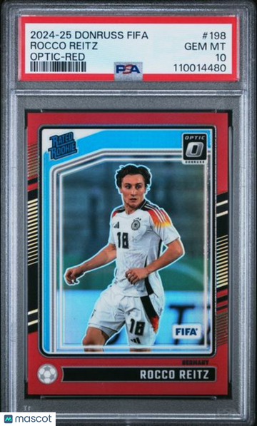 2024-25 Panini Donruss FIFA Rocco Reitz #198 Optic Red PSA 10