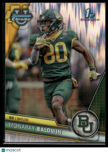 2023 Bowman University Chrome Monaray Baldwin #19 Shimmer Refractor