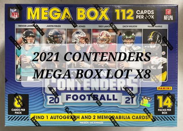 2021 Contenders Football Mega Box Lot x8