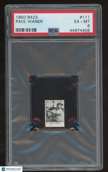 1950 R423 Paul Waner #111 Orange PSA 6