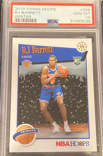 2019 Panini Hoops RJ Barrett Tribute Winter PSA 10