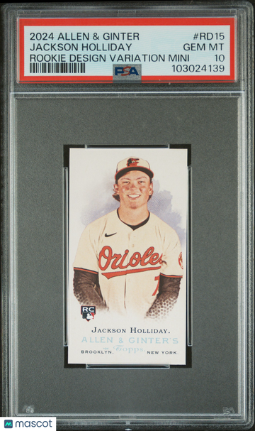 2024 Topps Allen & Ginter Rookie Design Variations Mini Jackson Holliday #RD15 PSA 10