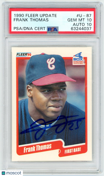 1990 Fleer Update Frank Thomas #U-87 PSA 10 Auto 10