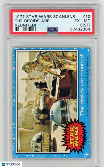 1977 Star Wars Scanlens The Droids Are Reunited! #12 ST PSA 6