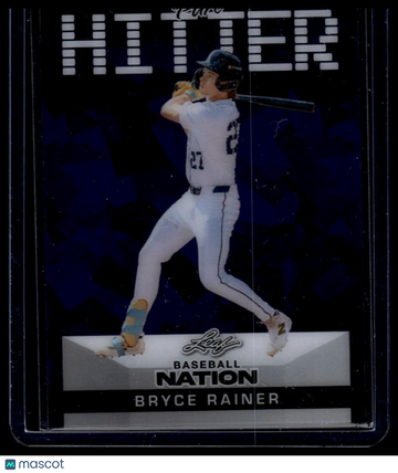 2025 Leaf Baseball Nation Bryce Rainer #PB-3 Pure Hitters Crystal Purple SN