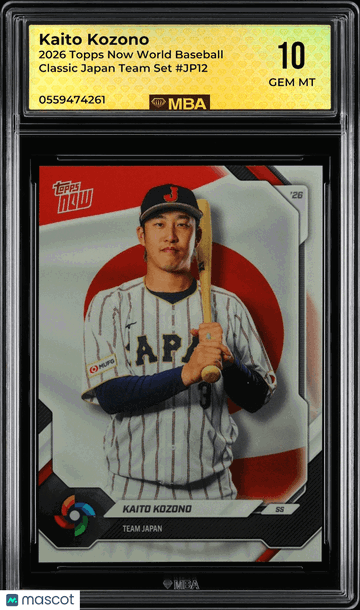 2026 Topps Now World Baseball Classic Kaito Kozono #JP12 Japan Team Set MBA 10
