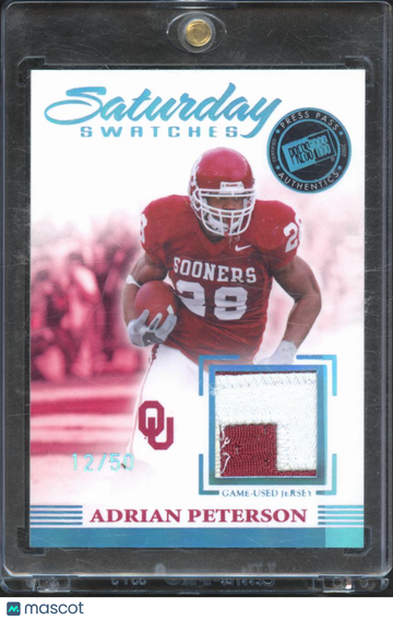 2007 Press Pass Legends Saturday Swatches Adrian Peterson #SS-AP /50 Game-Used Jersey