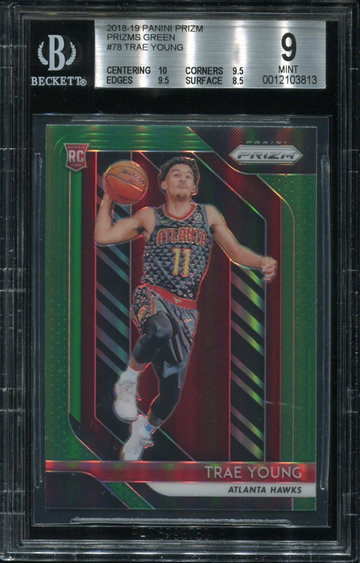 Trae Young Prizm Green RC BGS 9
