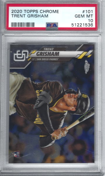 2020 Topps Chrome Trent Grisham PSA 10 Gem Mint 