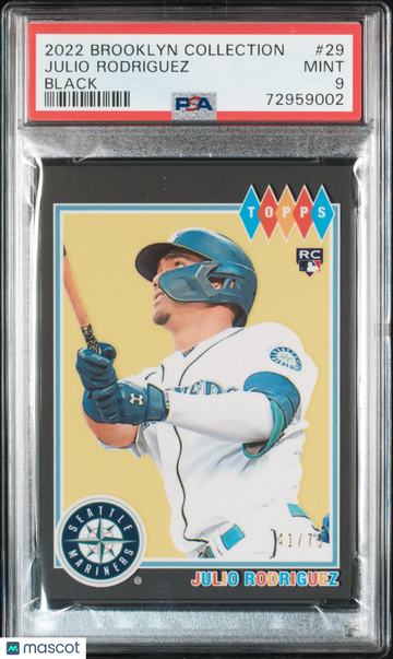 2022 Topps Brooklyn Collection Julio Rodriguez #29 /75 PSA 9