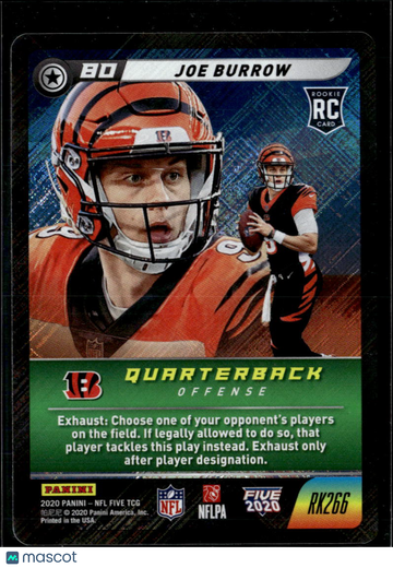 Joe Burrow 2020 Panini NFL Five RC Cincinnati Bengals