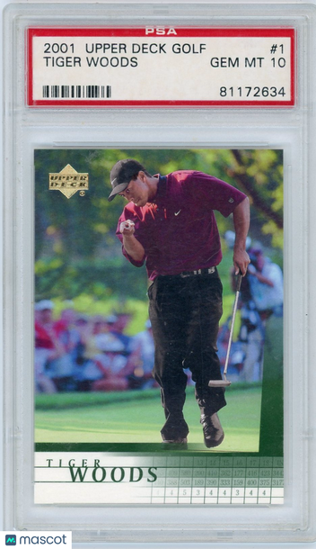 2001 Upper Deck Golf Tiger Woods #1 PSA 10